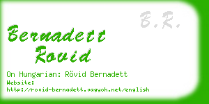 bernadett rovid business card